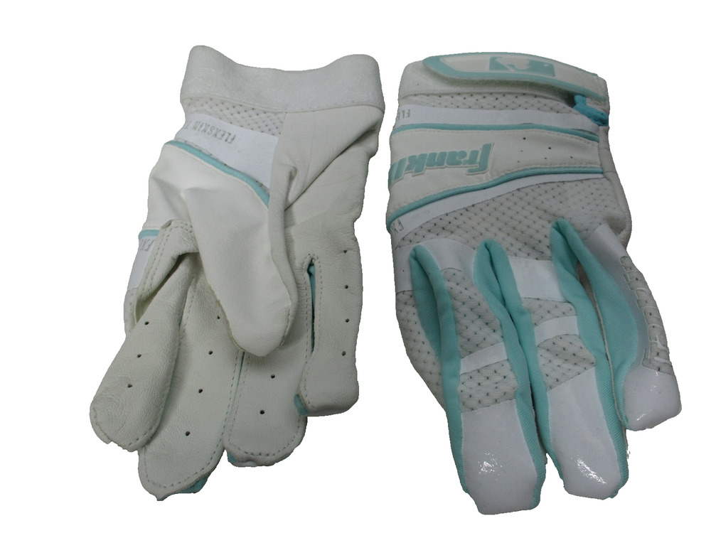 Franklin Softball Batting Gloves Womens Medium Blue White